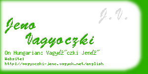 jeno vagyoczki business card